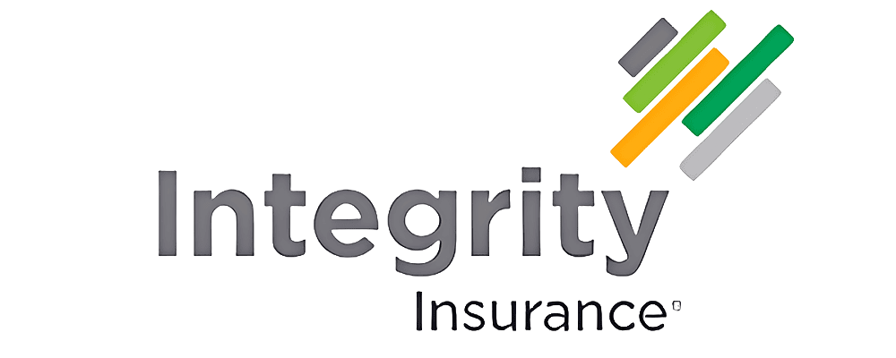 Integrity Insurance logo with geometric design.